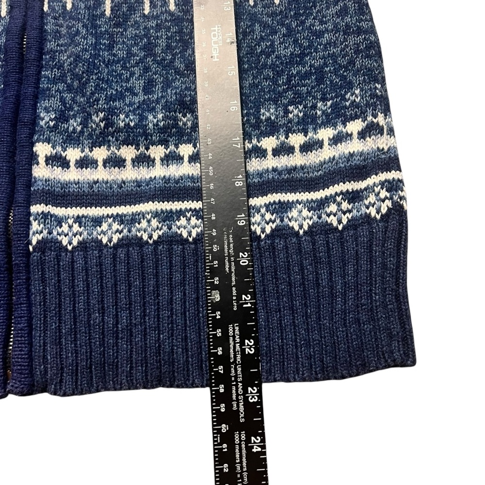 Heirloom Collectibles Holiday Women’s Cotton Blend Knit Zipper front Cardigan - Picture 5 of 6